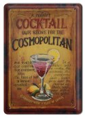 COSMOPOLITAN METALOWY SZYLD PLAKAT VINTAGE #00757