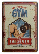 FITNESS GYM METALOWY SZYLD PLAKAT VINTAGE #00763