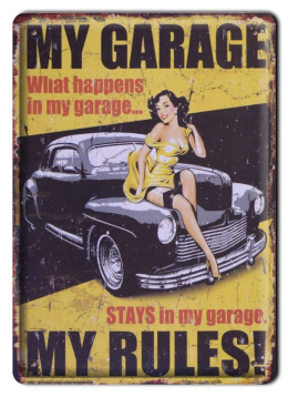 GARAGE METALOWY SZYLD PLAKAT VINTAGE RETRO #00758