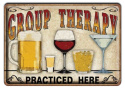 GROUP THERAPY METALOWY SZYLD PLAKAT RETRO #00407