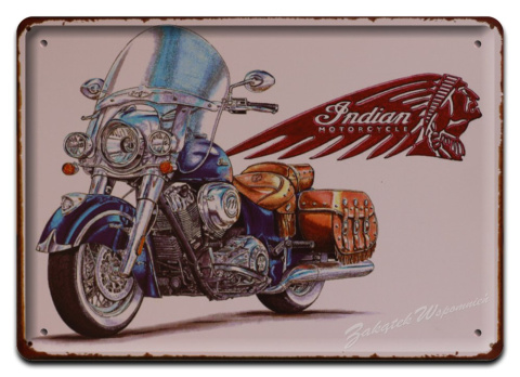 INDIAN METALOWY SZYLD PLAKAT OBRAZEK VINTAGE #01706