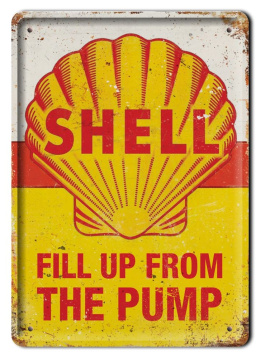 SHELL METALOWY SZYLD PLAKAT VINTAGE RETRO #07326