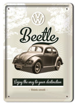 VW BEETLE METALOWY SZYLD PLAKAT RETRO #00050