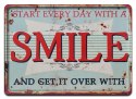 SMILE METALOWY SZYLD PLAKAT VINTAGE RETRO #03074