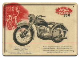 MOTOCYKL JAWA METALOWY SZYLD PLAKAT RETRO #01014