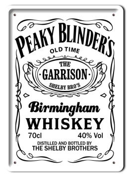 PEAKY BLINDERS WHISKEY METALOWY SZYLD RETRO #07361