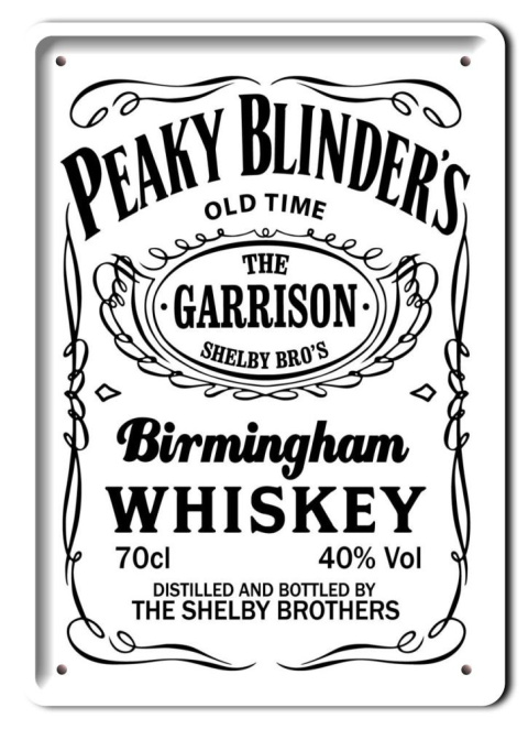 PEAKY BLINDERS WHISKEY METALOWY SZYLD RETRO #07361