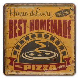 PIZZA METALOWY SZYLD OBRAZEK PLAKAT VINTAGE #02995