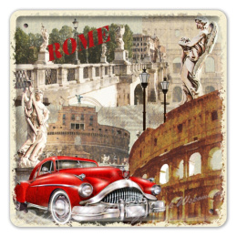 ROME RZYM METALOWY SZYLD OBRAZEK VINTAGE #02626