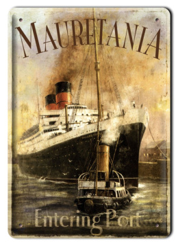 MAURETANIA TITANIC METALOWY SZYLD RETRO #00170