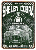 SHELBY COBRA METALOWY SZYLD PLAKAT RETRO #08214