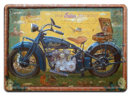 INDIAN METALOWY SZYLD PLAKAT VINTAGE RETRO #08224