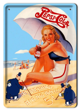 PEPSI COLA METALOWY SZYLD PLAKAT RETRO #08701