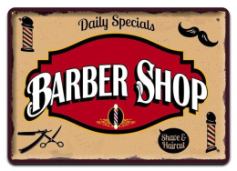 BARBER SHOP METALOWY SZYLD PLAKAT RETRO #08774