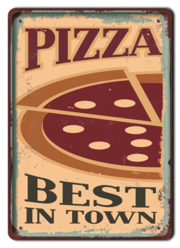 PIZZA METALOWY SZYLD PLAKAT VINTAGE RETRO #08804