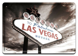 LAS VEGAS METALOWY SZYLD PLAKAT RETRO #08944