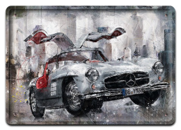 MERCEDES METALOWY SZYLD PLAKAT VINTAGE RETRO #09009