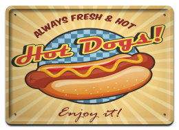 HOT DOGS ! METALOWY SZYLD PLAKAT RETRO #09109