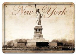 NEW YORK METALOWY SZYLD PLAKAT VINTAGE RETRO #09158