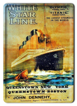 TITANIC METALOWY SZYLD VINTAGE RETRO #09705