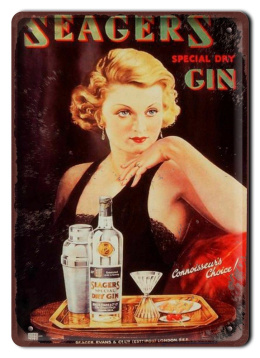 GIN DRINK METALOWY SZYLD VINTAGE RETRO #09758