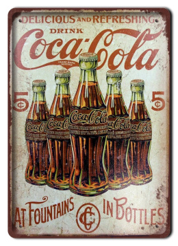 COCA COLA METALOWY SZYLD VINTAGE RETRO #09786