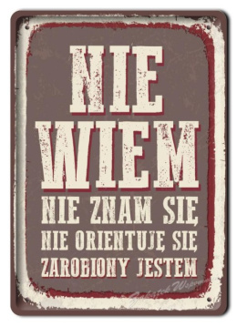 PRL METALOWY SZYLD PLAKAT VINTAGE RETRO #05868