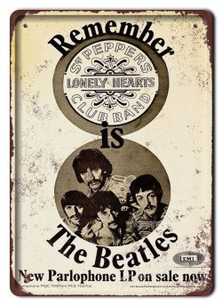 THE BEATLES METALOWY SZYLD PLAKAT RETRO #06088