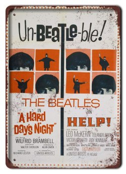 THE BEATLES METALOWY SZYLD PLAKAT RETRO #06089