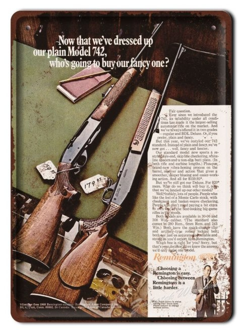 REMINGTON METALOWY SZYLD PLAKAT VINTAGE #06346