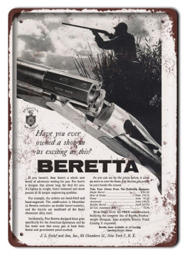 BERETTA METALOWY SZYLD BLASZKA PLAKAT RETRO #06349