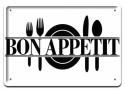 BON APPETIT METALOWY SZYLD PLAKAT RETRO #07475