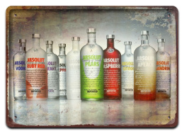 ABSOLUT METALOWY SZYLD VINTAGE RETRO VINTAGE #09965