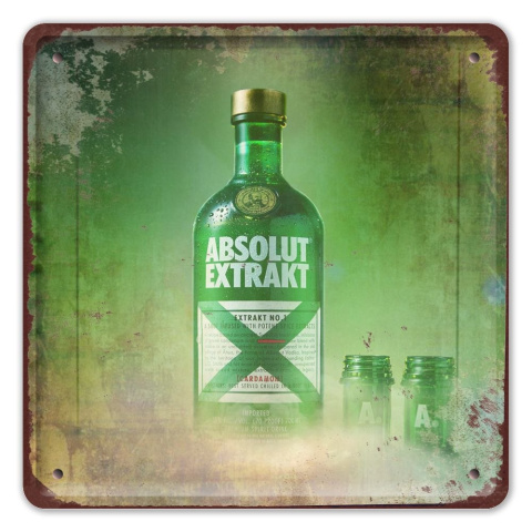 ABSOLUT METALOWY SZYLD PLAKAT VINTAGE RETRO #09966