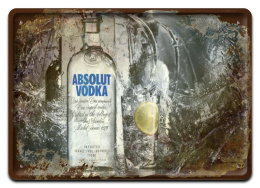 ABSOLUT METALOWY SZYLD VINTAGE RETRO VINTAGE #09968