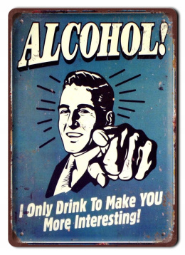 ALKOHOL PLAKAT METALOWY SZYLD RETRO VINTAGE #07746