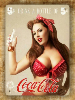 COCA COLA METALOWY SZYLD PLAKAT RETRO #02261