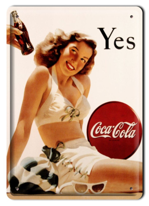 COCA COLA METALOWY SZYLD PLAKAT VINTAGE RETRO #00465