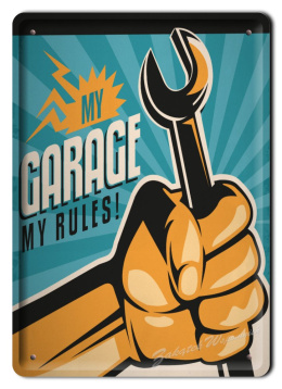 GARAGE METALOWY SZYLD PLAKAT OBRAZEK RETRO #04503