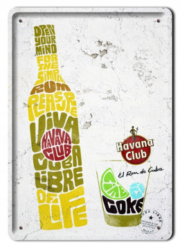 HAVANA CLUB PLAKAT METALOWY SZYLD RETRO #08115