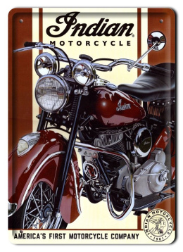 INDIAN HARLEY METALOWY SZYLD PLAKAT RETRO #07579