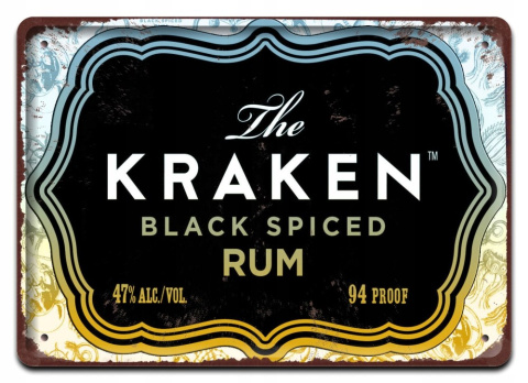 KRAKEN RUM PLAKAT METALOWY SZYLD RETRO #07851