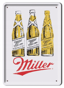 PIWO MILLER METALOWY SZYLD PLAKAT RETRO #07814