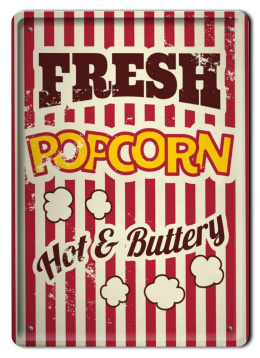 POPCORN METALOWY SZYLD PLAKAT OBRAZEK RETRO #05050