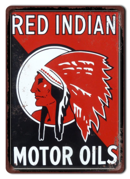 RED INDIAN METALOWY SZYLD OBRAZEK RETRO #07216