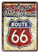 ROUTE 66 METALOWY SZYLD OBRAZEK PLAKAT #01669