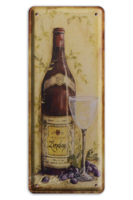 WINO METALOWY SZYLD OBRAZEK VINTAGE RETRO #00356