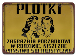 PRL METALOWY SZYLD PLAKAT TABLICZKA RETRO #05820