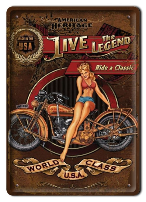 HARLEY METALOWY SZYLD PLAKAT RETRO VINTAGE #10049