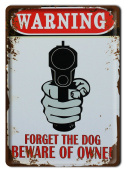 WARNING METALOWY SZYLD PLAKAT RETRO VINTAGE #10099